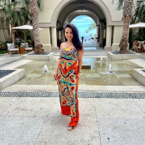 Strait bandana top ZARA gooey print pants